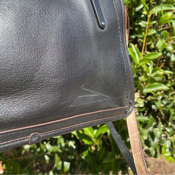 Coach Brown and Orange Striped Shoulder Bag - Picture 6 of 15